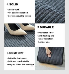 Entry Brush Ribbed Door Mat For Indoor Entranceways